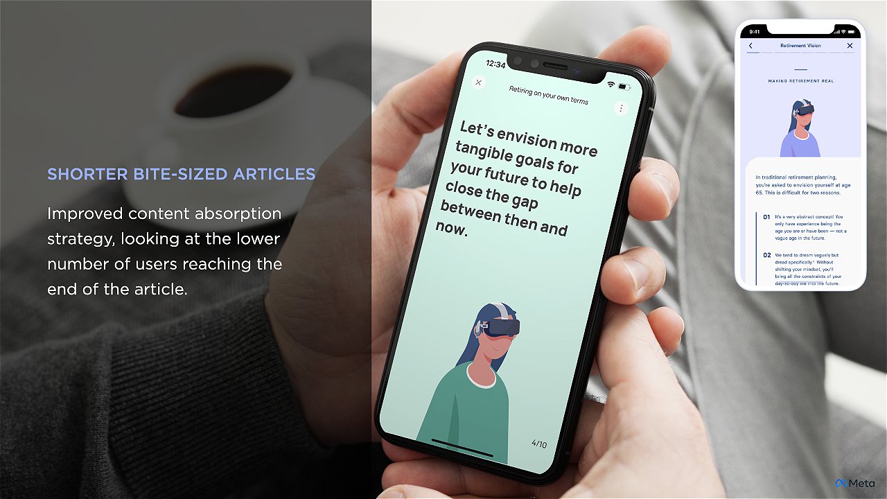 Shorter bite-sized articles — improved absorption strategy